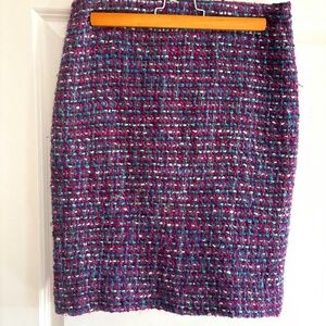 J Crew Colorful Tweed #2 Pencil Skirt, 4P